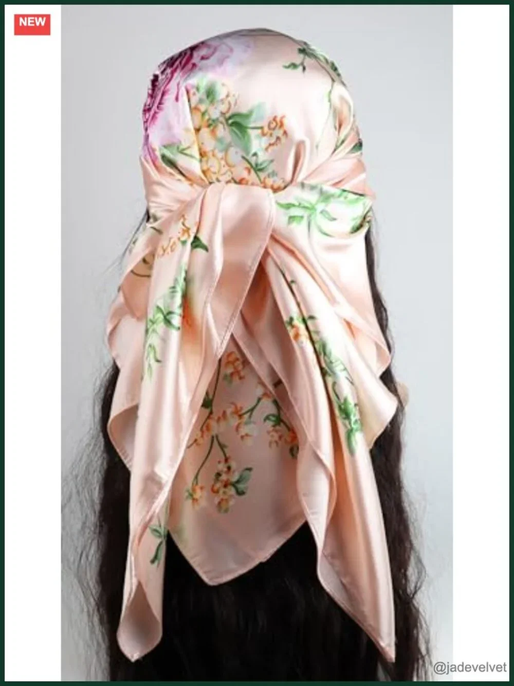 Silk Like Satin Hair Scarves, 35x35 in, 4 Pack, Square Bandana Headwrap